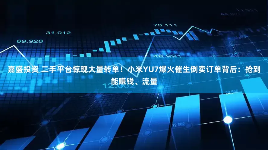 嘉盛投资 二手平台惊现大量转单！小米YU7爆火催生倒卖订单背后：抢到能赚钱、流量